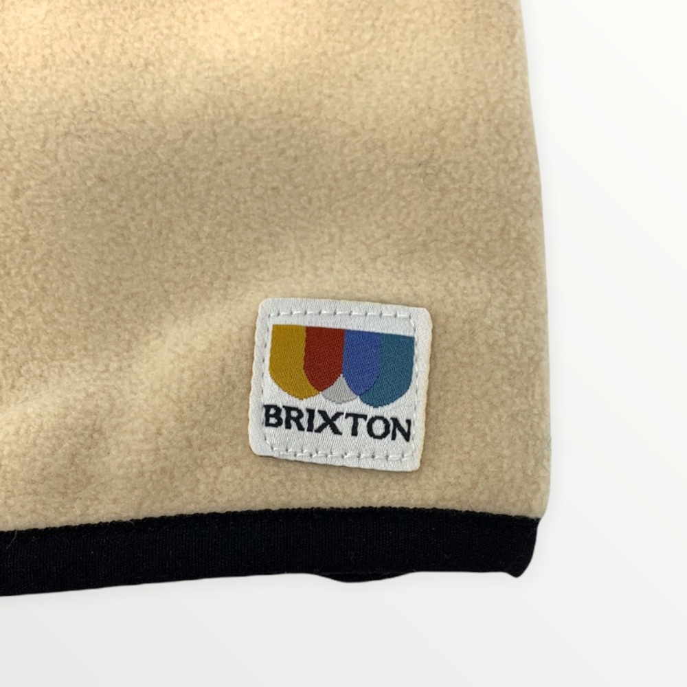 Brixton Accessories Brixton Artic Fleece Gaiter Mask in Oatmeal - Picture 4 of 6